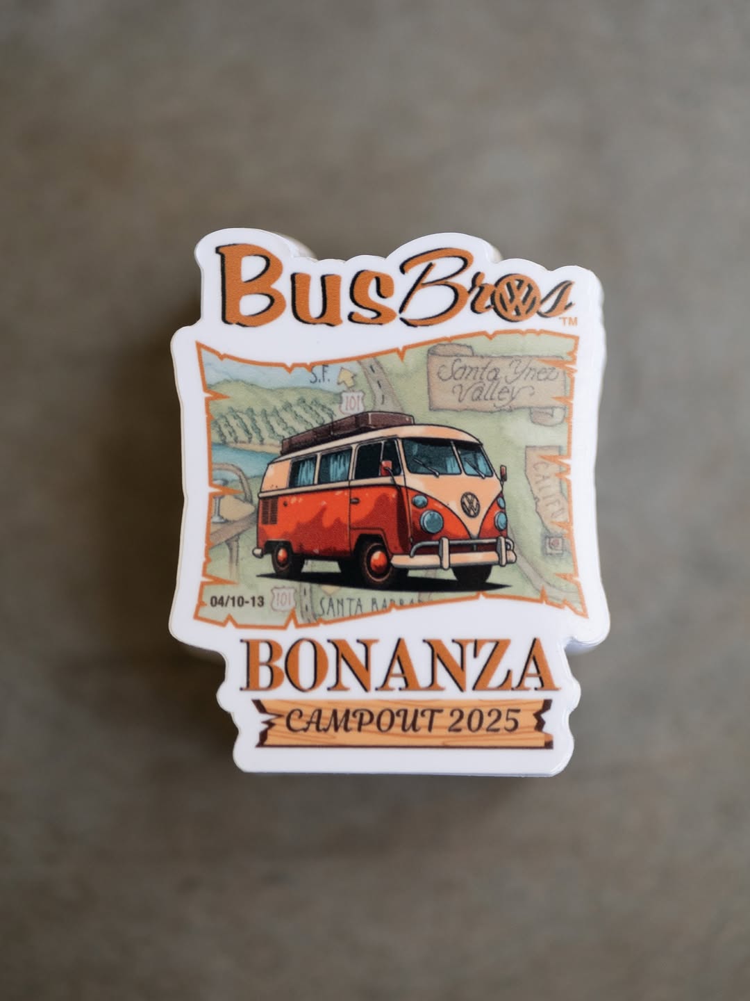Instagram: Built for the back window, inspired by the road 🚐🔥 #fuego #fuegostickers #vinylstickers #quality #stickers #busbros